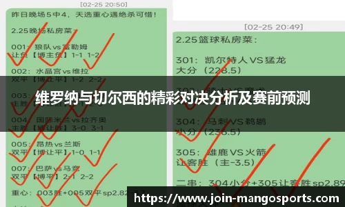 维罗纳与切尔西的精彩对决分析及赛前预测